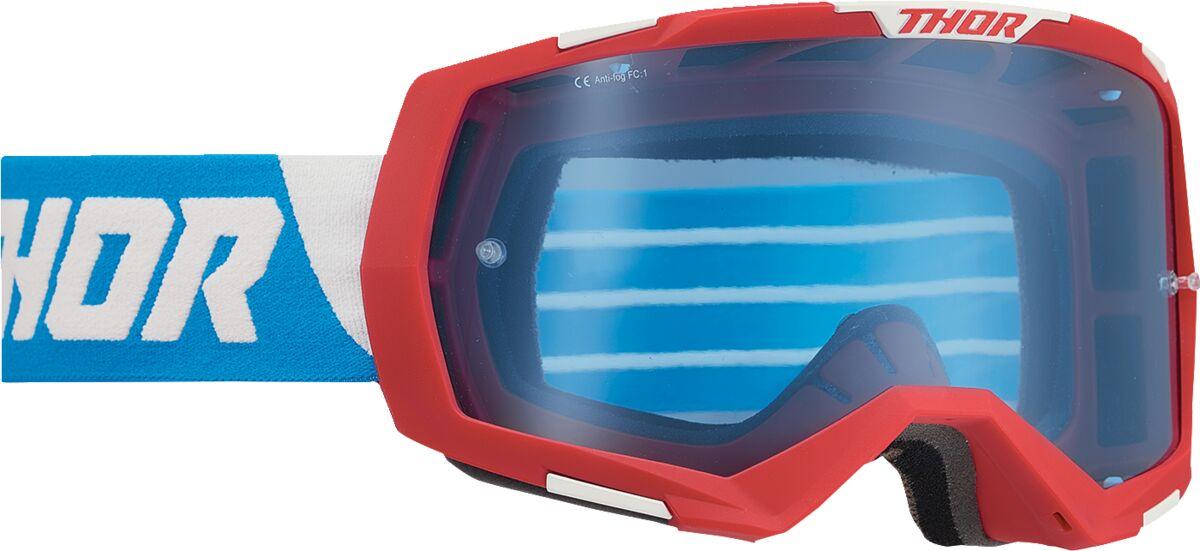 2601-2967 - Thor Regiment Goggles - Blue/Red/White
