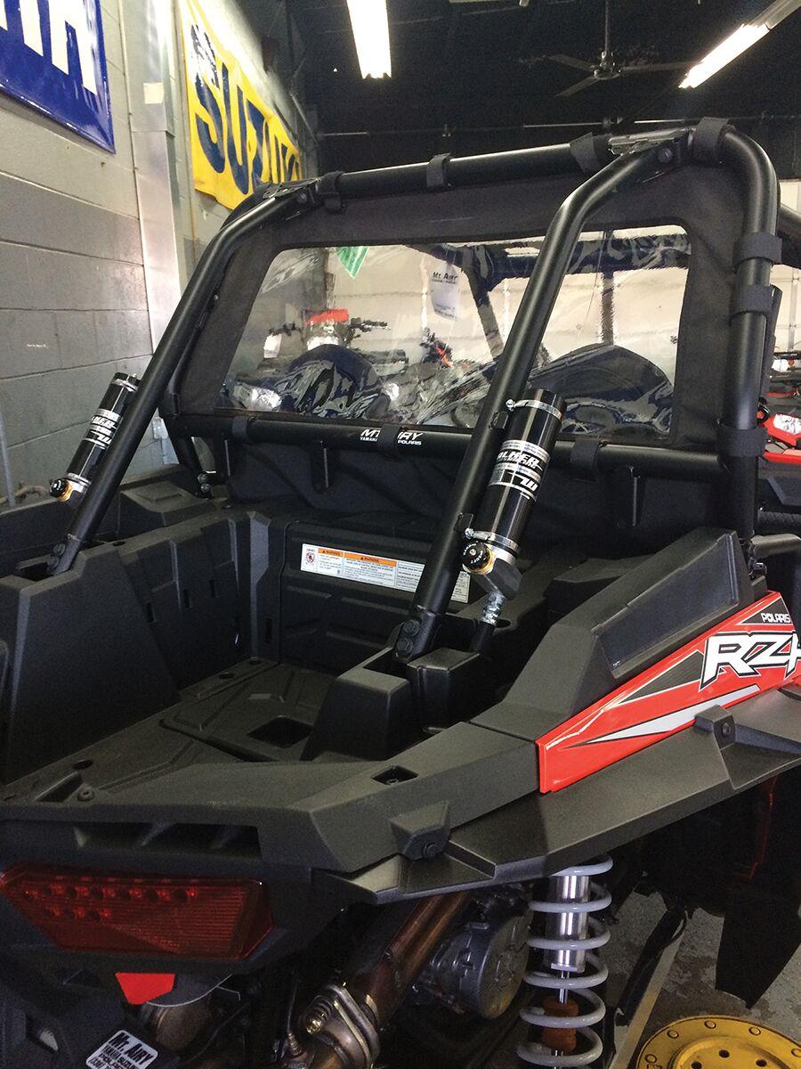 RZR15RW-11 - Moose Racing UTV Windscreen For Polaris Ranger RZR 570 4X4 2015-2016 Rear - Black/Clear