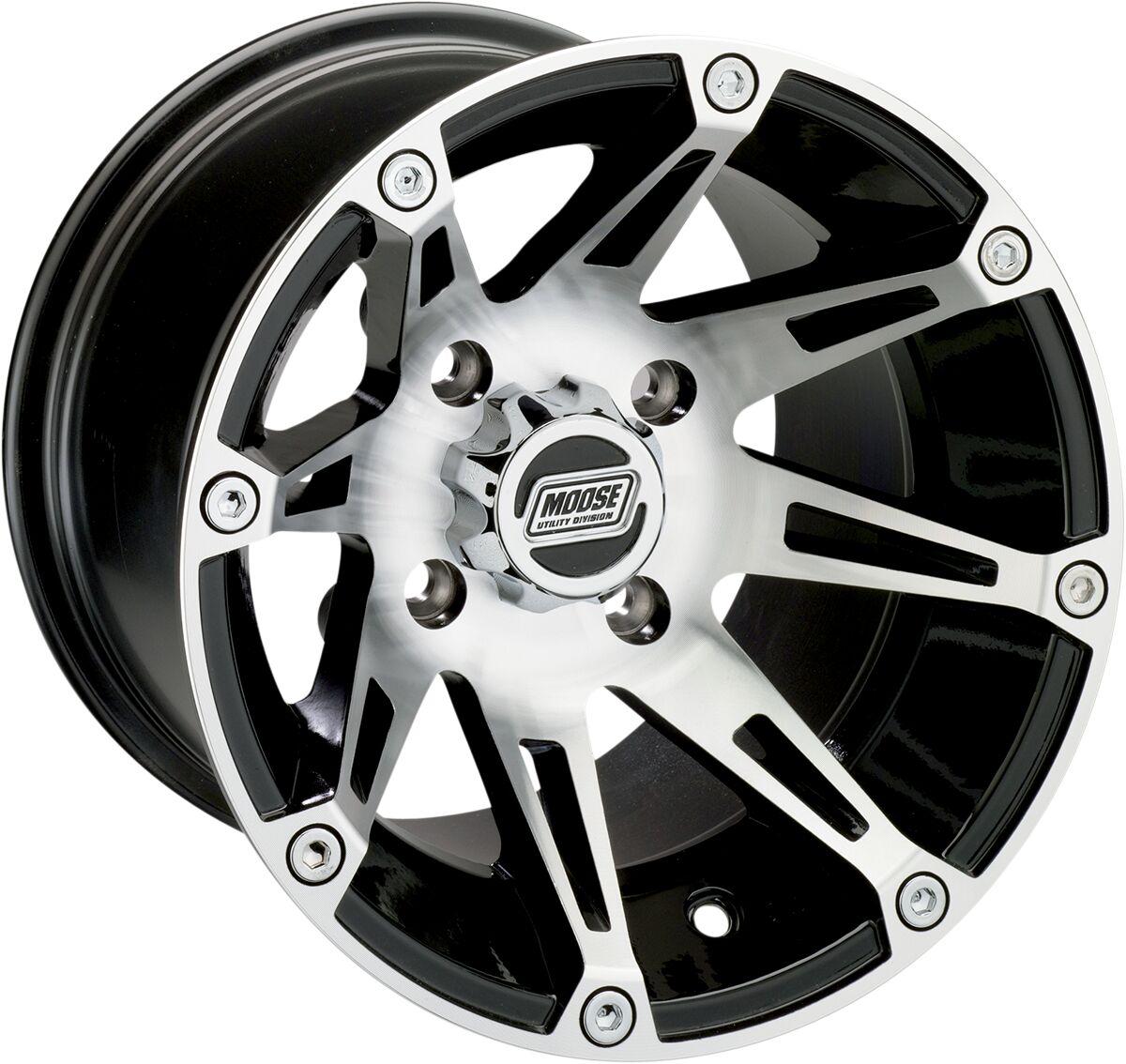387MO128136BW4 - Moose Racing 387X Wheel For Can Am (BRP) Commander 1000 EFI 2011-2017 Rear - Black/Silver
