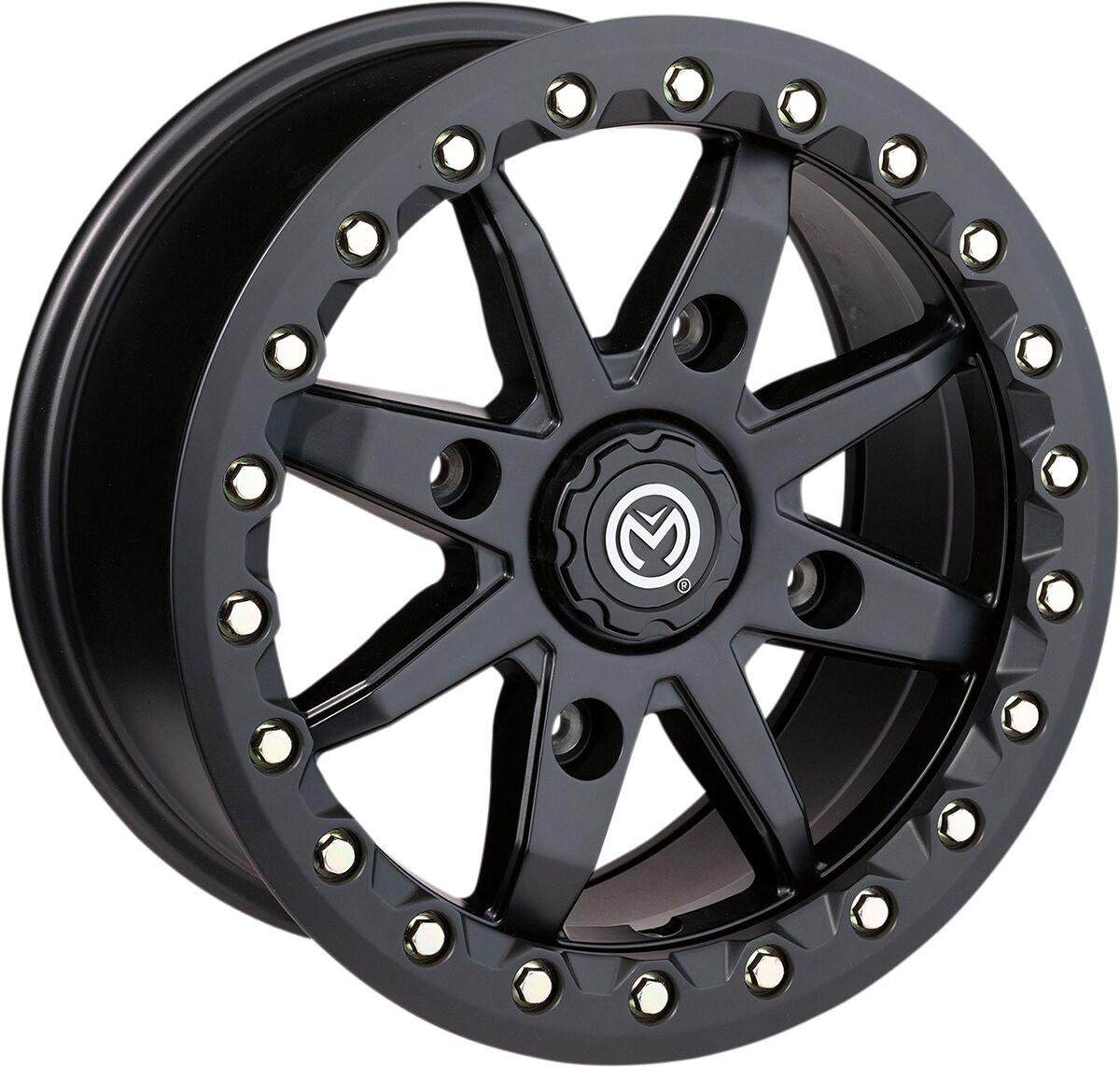 544BLMO147136SB54 - Moose Racing 544X Beadlock Wheel For Can Am (BRP) Commander 1000 EFI 2011-2017 Fits Front Or Rear - Black/Satin