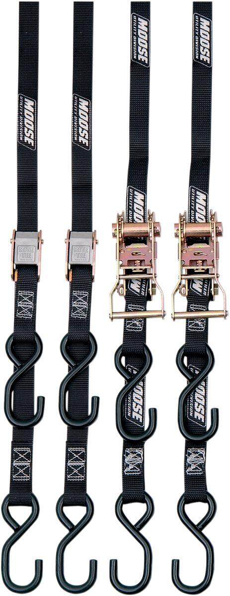 3920-0300 - Moose Racing Heavy Duty Tie Down Straps 4 Pack - Black