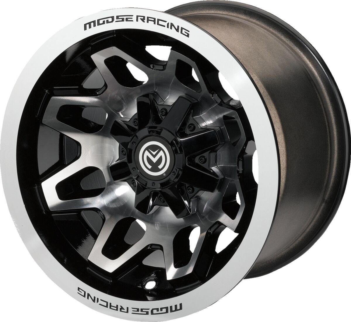 416MO157156GBMF5.5 - Moose Racing 416X Wheel For Polaris ACE 570 4X4 2018-2019 Fits Front Or Rear 15x7" - Black/Silver