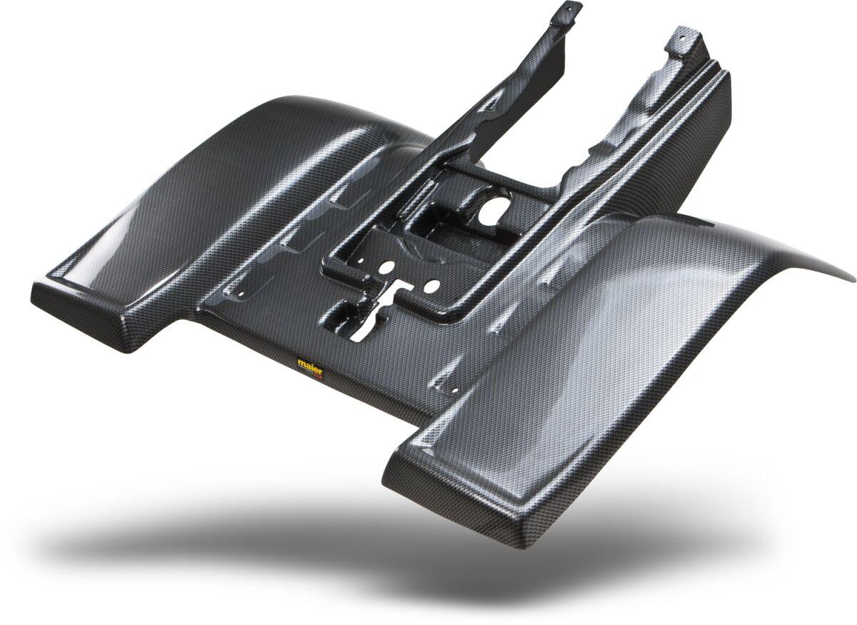 18957-30 - Maier Fender Unit For Yamaha YFZ350 1987-2006 Rear - Black/Carbon Fibre-Look