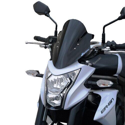 BK118SVFN - Bullster Windshield/Windscreen For Kawasaki ER-6N 650 2012-2016 31 cm (12-1/4") - Black Smoke