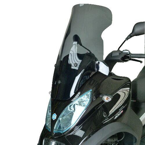BP010HPFG - Bullster Windshield/Windscreen For Piaggio MP3 300 LT I.E. 71 cm (28") - Grey Smoke