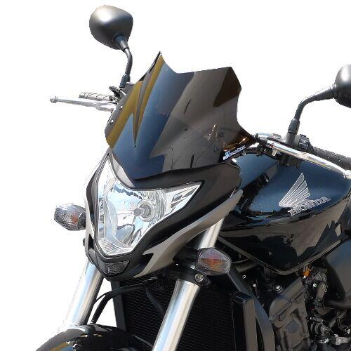 BH137SVFG - Bullster Windshield/Windscreen For Honda CB600F 2011-2013 23.5 cm (9-1/4") - Grey Smoke