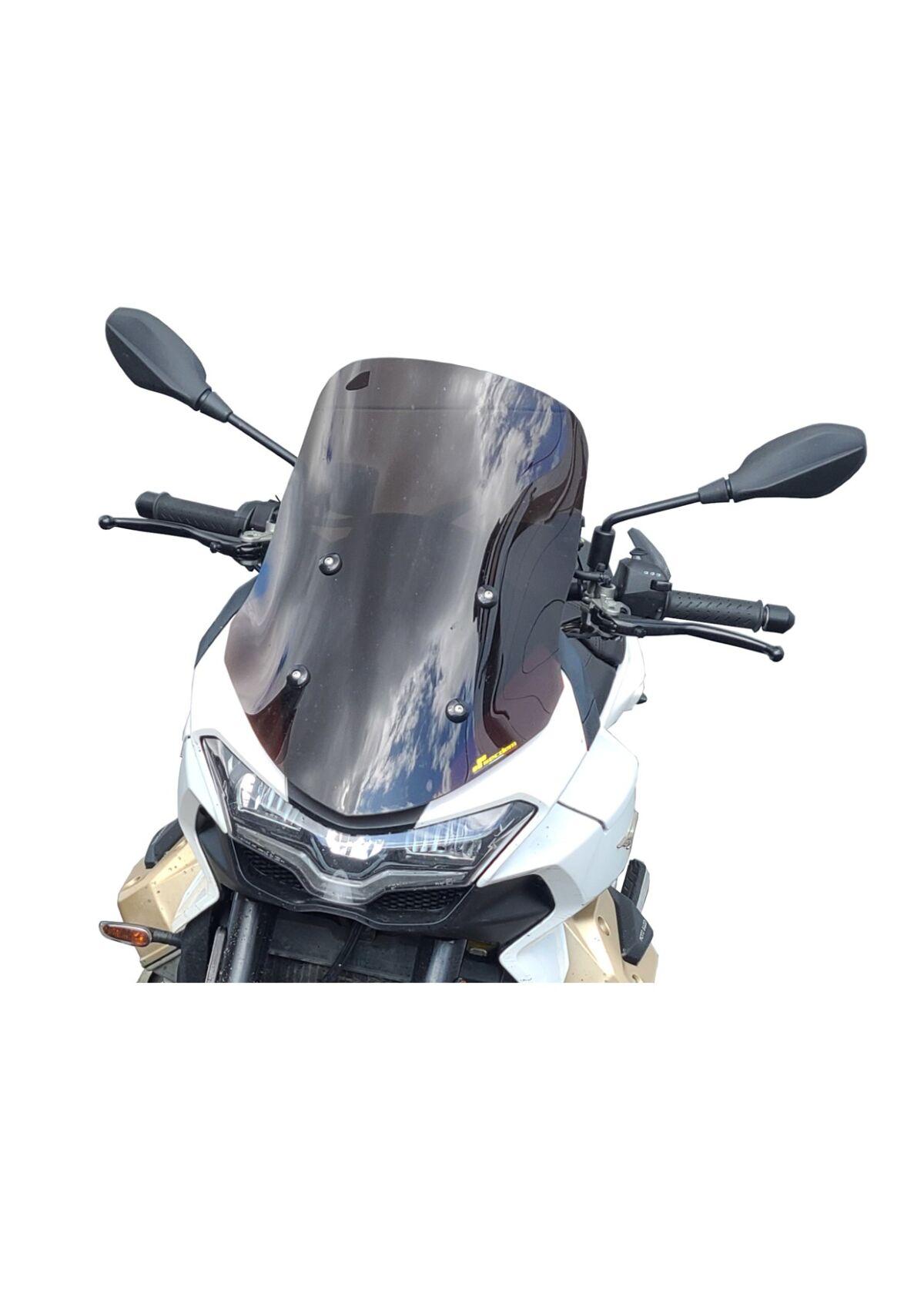 BG014HPFN - Bullster Windshield/Windscreen For Moto Guzzi V100 1050 Mandello 54.5 cm (21-1/2") - Black Smoke