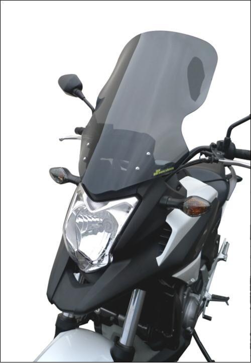 BH164HPFG - Bullster Windshield/Windscreen For Honda NC 700 X 2012-2013 53 cm (21") - Grey Smoke