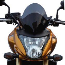 BH131SVFN - Bullster Windshield/Windscreen For Honda CB600F 2007-2010 25 cm (9-7/8") - Black Smoke