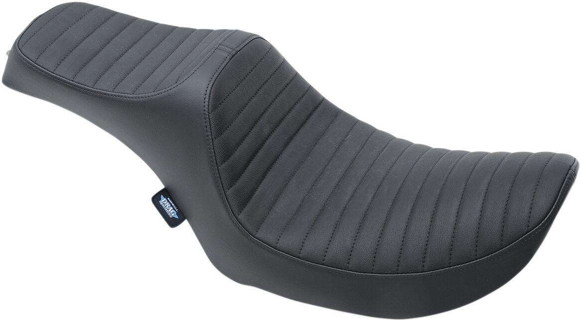 0805-0136 - Drag Specialties Predator III Seat For Harley Davidson FXR 1340 1986-1994 Classic Stitch - Black
