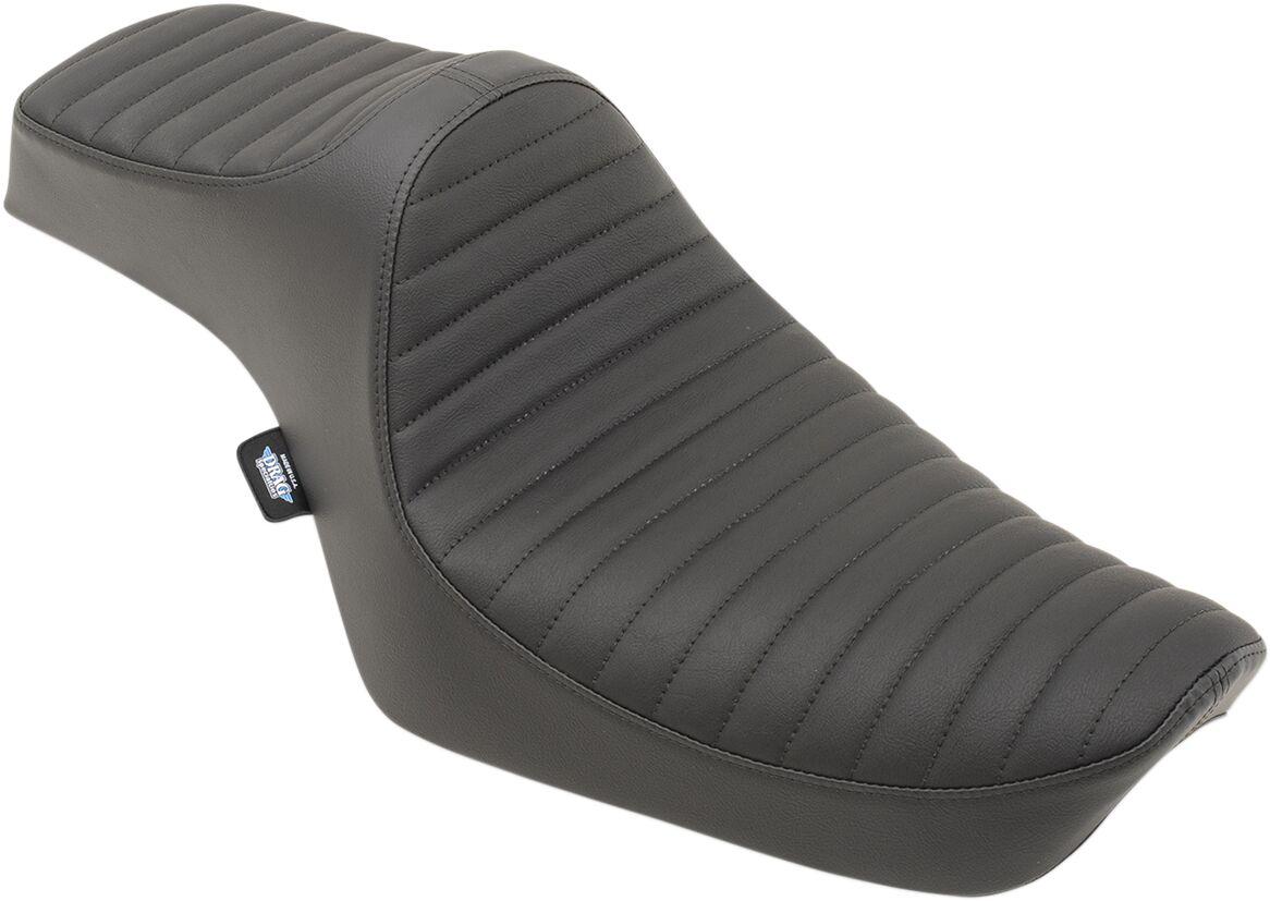 0804-0734 - Drag Specialties Predator III Seat For Harley Davidson XL 1200 C 1996-2003 Classic Stitch - Black