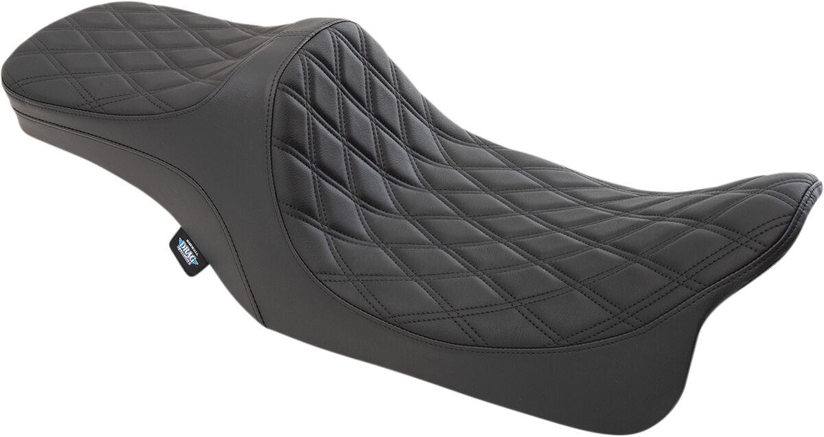 0801-1308 - Drag Specialties Predator III 2 Up Seat For Harley Davidson FLHR 1340 1997-1998 - Black