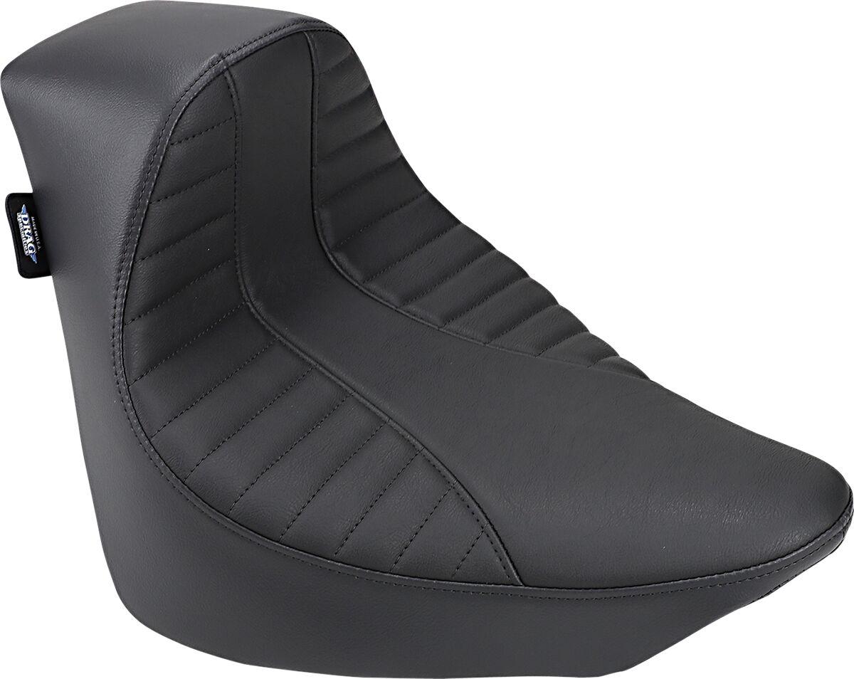 0802-1150 - Drag Specialties EZ-On Solo Seat For Harley Davidson FLDE 1750 2018-2020 Scorpion Stitched - Black