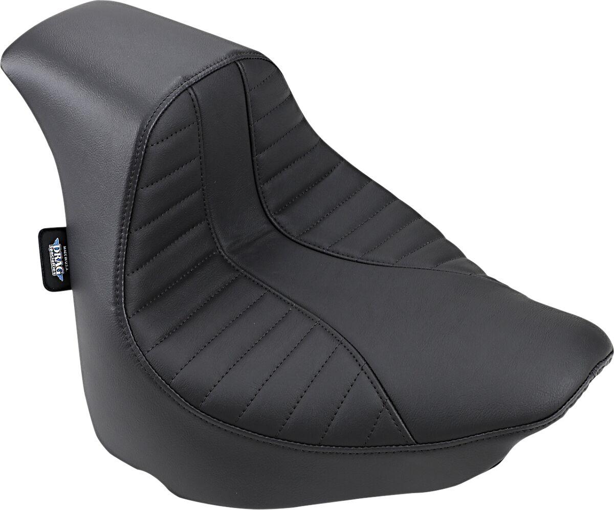 0802-1128 - Drag Specialties EZ-On Scorpion Stitched Solo Seat For Harley Davidson FXFB 1750 2018-2019 - Black