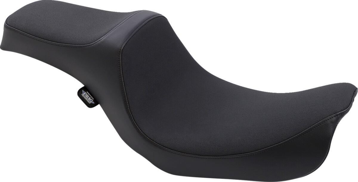 4666 - Drag Specialties Predator III Slip Stop Seat For Harley Davidson FLD 1690 2012-2013 Smooth - Black