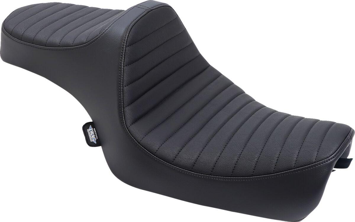 0804-0730 - Drag Specialties Predator III Seat For Harley Davidson XL 1200 C 2004-2020 Classic Stitch - Black