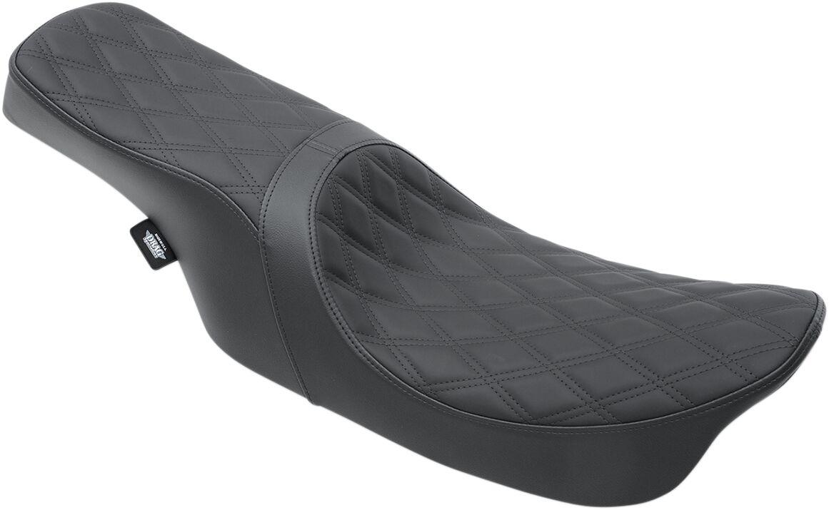 0801-1154 - Drag Specialties Predator 2 Up Double Diamond Seat For Harley Davidson FLHR 1340 1997-1998 - Black