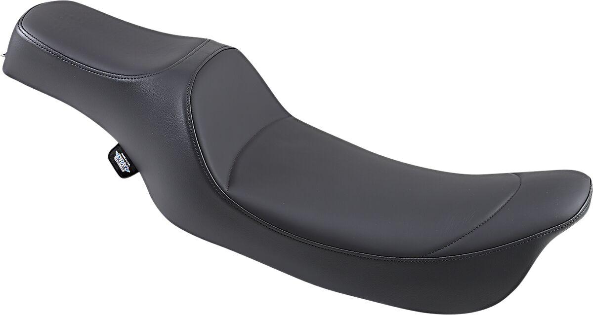 0801-1127 - Drag Specialties Extended Reach 2 Up Smooth Predator Seat For Harley Davidson FLHR 1340 1997-1998 - Black