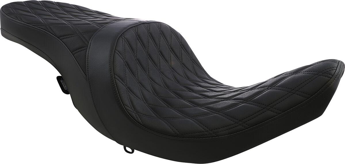 0810-2273 - Drag Specialties Forward Positioned Low-Profile Touring Seat For Indian Chief 111 2014-2020 Smooth - Black