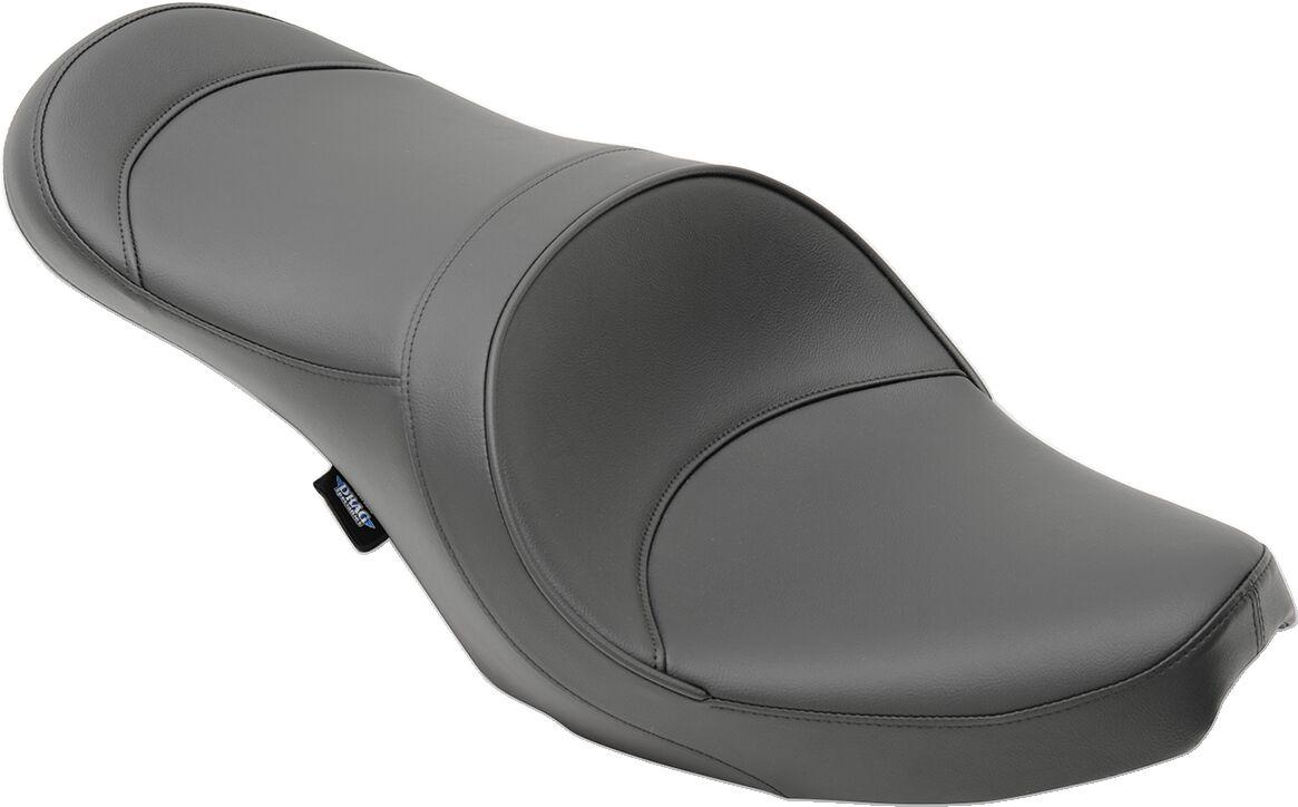 0805-0122 - Drag Specialties 2 Up Double Bucket Vinyl Seat For Harley Davidson FL 1200 1958-1977 Smooth - Black