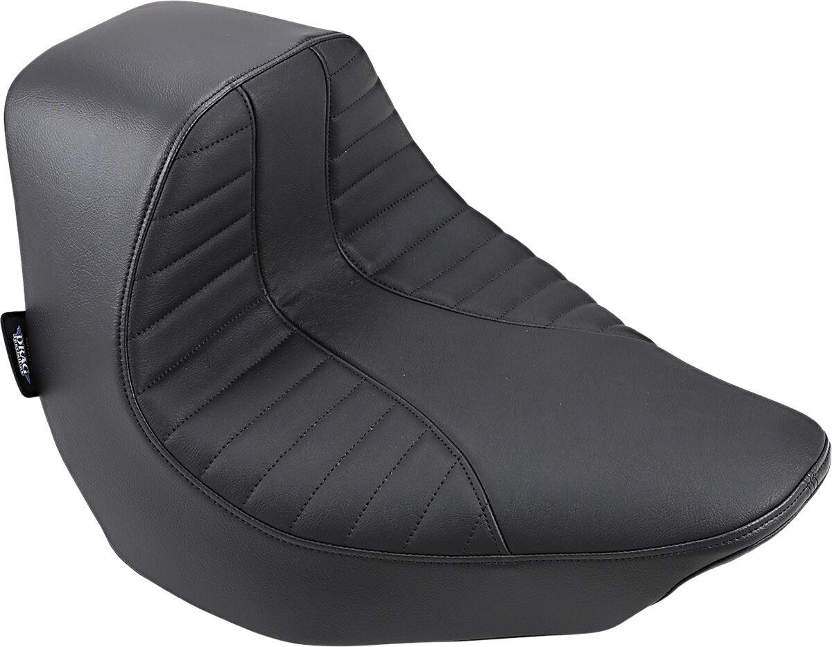 0802-1185 - Drag Specialties EZ-On Mount Solo Seat For Harley Davidson FLFB 1750 2018-2020 Scorpion Stitched - Black