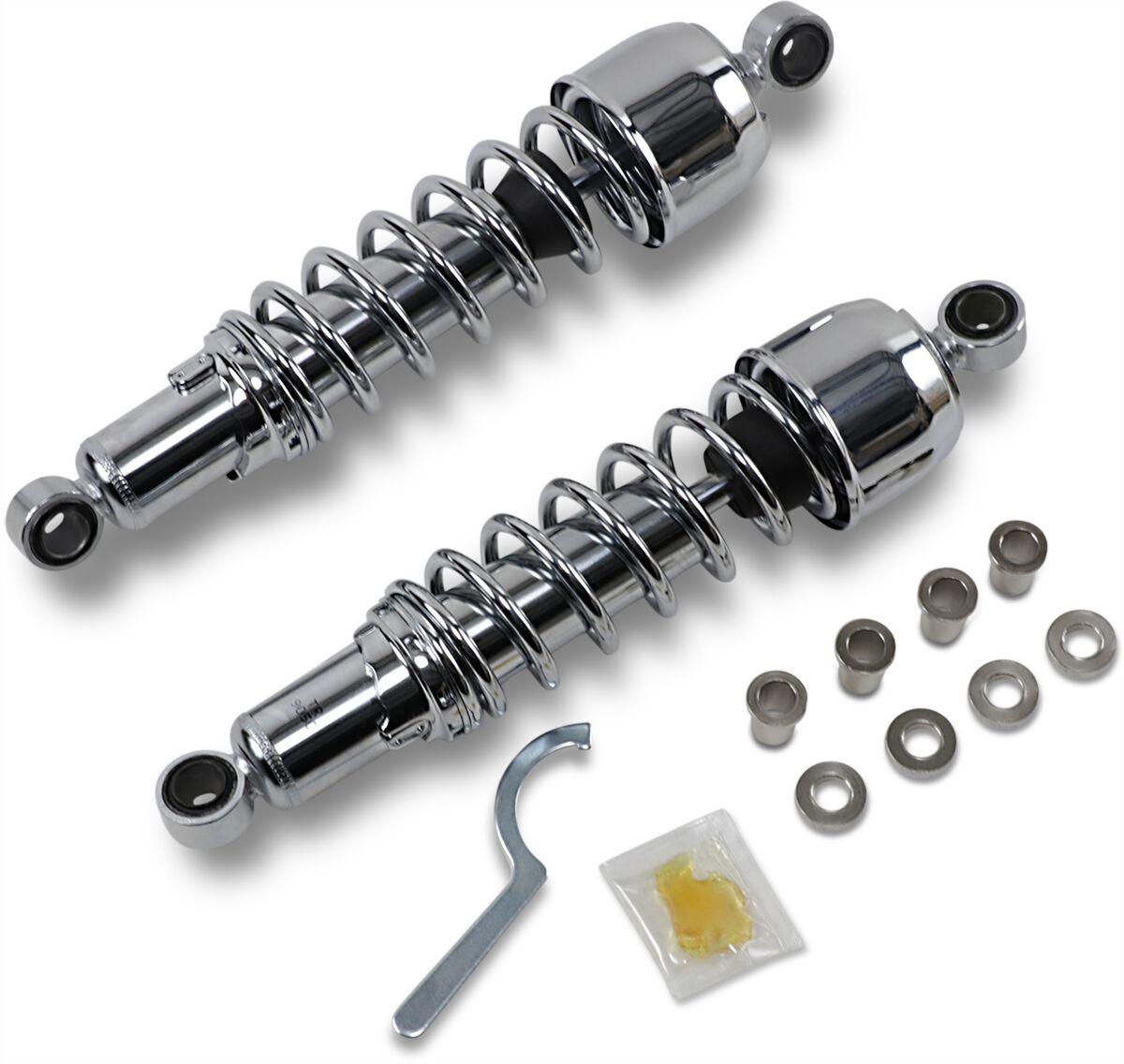 C16-0133NU - Drag Specialties Replacement Shock Absorber For Harley Davidson FXLR 1340 1987-1994 Rear 330.00 mm (13.00") - Black/Chrome