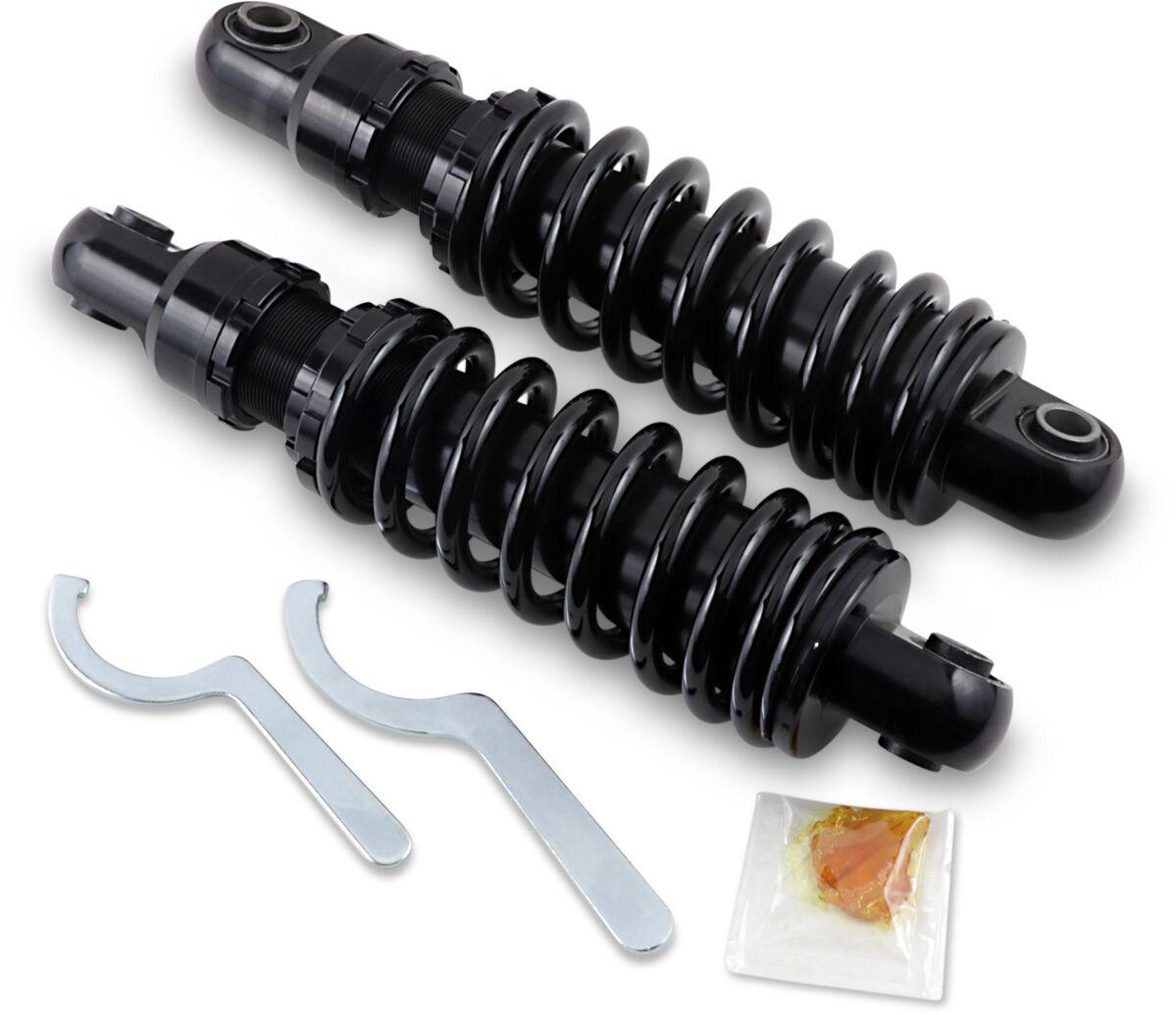 C16-0148B - Drag Specialties Premium 10.5" Shocks For Harley Davidson FXD 1340 1995-1998 Rear 267.00 mm (10.50") - Black