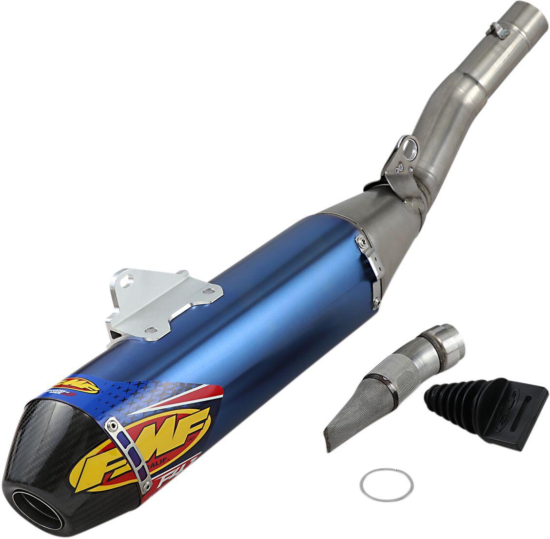 044445 - FMF Factory 4.1 RCT Titanium Silencer For Yamaha WRF450 2019-2024 - Blue