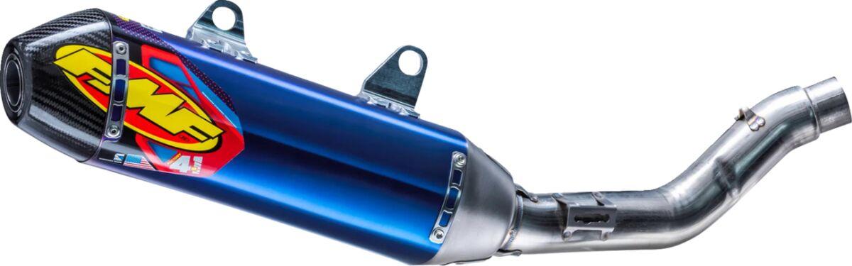 042412 - FMF Factory 4.1 RCT Titanium Silencer For Kawasaki KX250 2025 - Blue