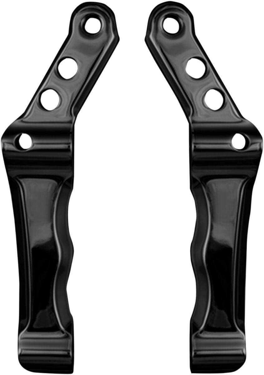SM-HDRBM11.5DDB - Speed Merchant Radial Front Brake Caliper Mounts For Harley Davidson FLD 1690 2012-2013 Left Or Right - Black