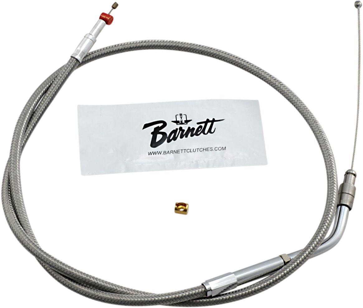 102-30-30021 - Barnett Stainless Steel Throttle Cable For Harley Davidson XL 1200 C 1996-2006 81.5cm (32") - Silver