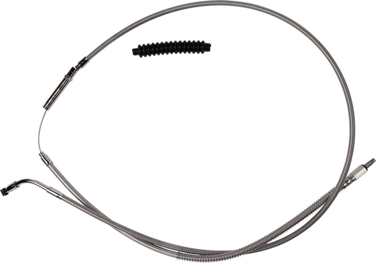 102-30-10072-8 - Barnett Stainless Steel Clutch Cable For Harley Davidson FLTRXSE 1977 2023-2024 +20.3 cm (8") - Silver