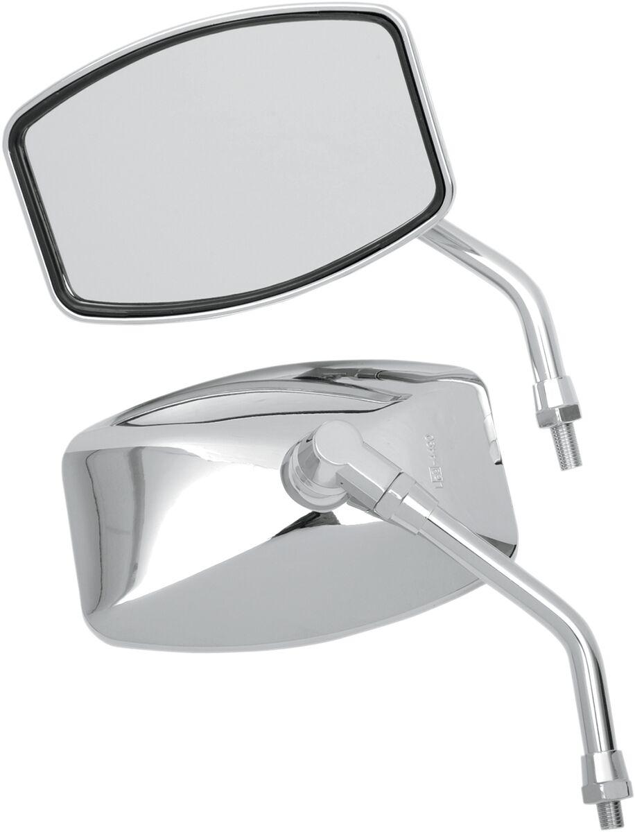 20-42460 - Emgo "Big One" Cruiser Mirror Set - Chrome/Silver