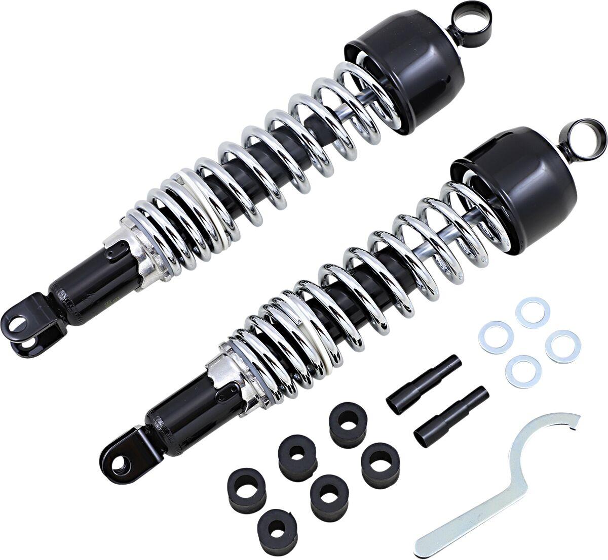 17-05542 - Emgo Classic Shocks For Honda CB 1100 F 1983 Rear 365.00 mm (14.37") - Black/Chrome