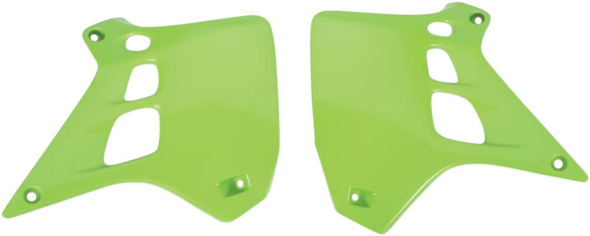 Ufo Kx Green Ka02729#026 - Radiator Scoops For Kawasaki Kx250 1990-1991