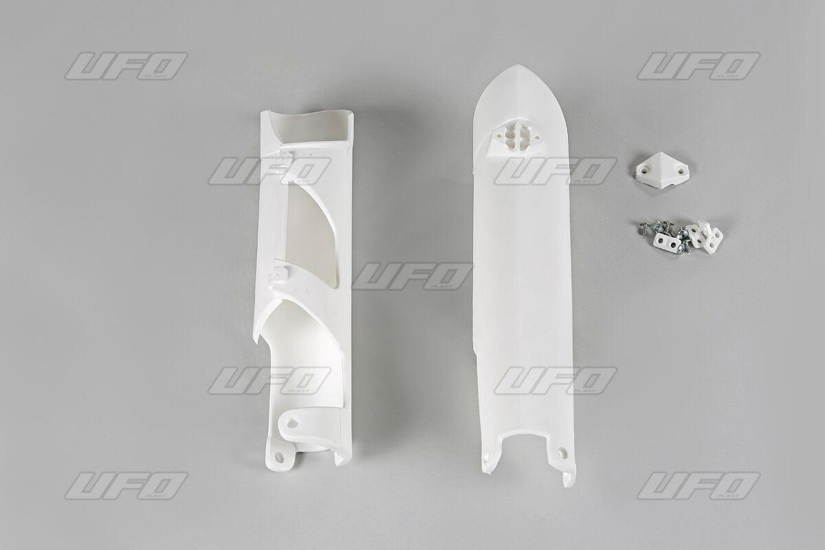 Ufo White Kt04002#047 - Fork Guards For Ktm Exc125 2008-2015