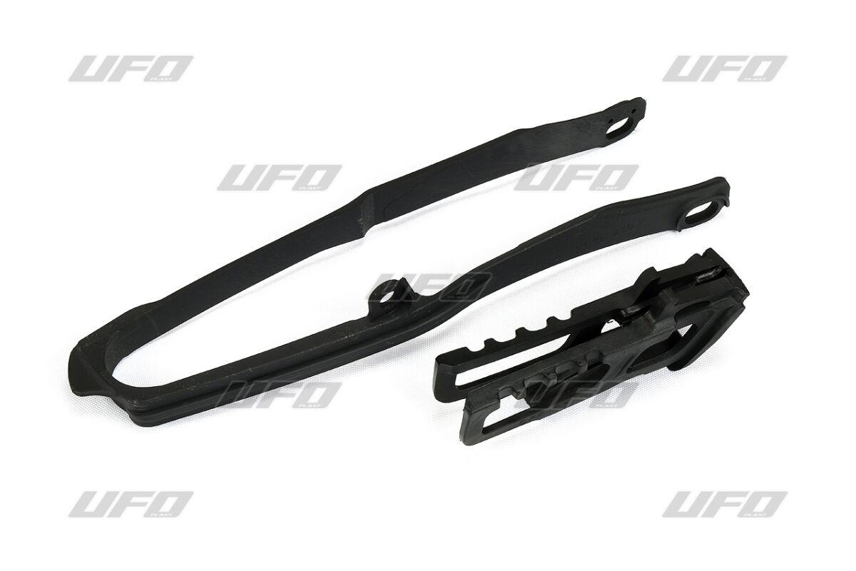 Ufo Black Ho04690@001 - Chain Guide & Chain Slider Kit For Honda Crf250r 2018-2021