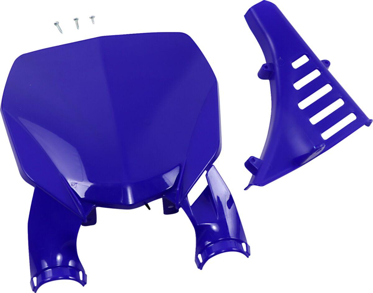 Ufo Blue Ya04873#089 - Stadium Front Number Board With Fork Guards For Yamaha Yz125 2022-2025