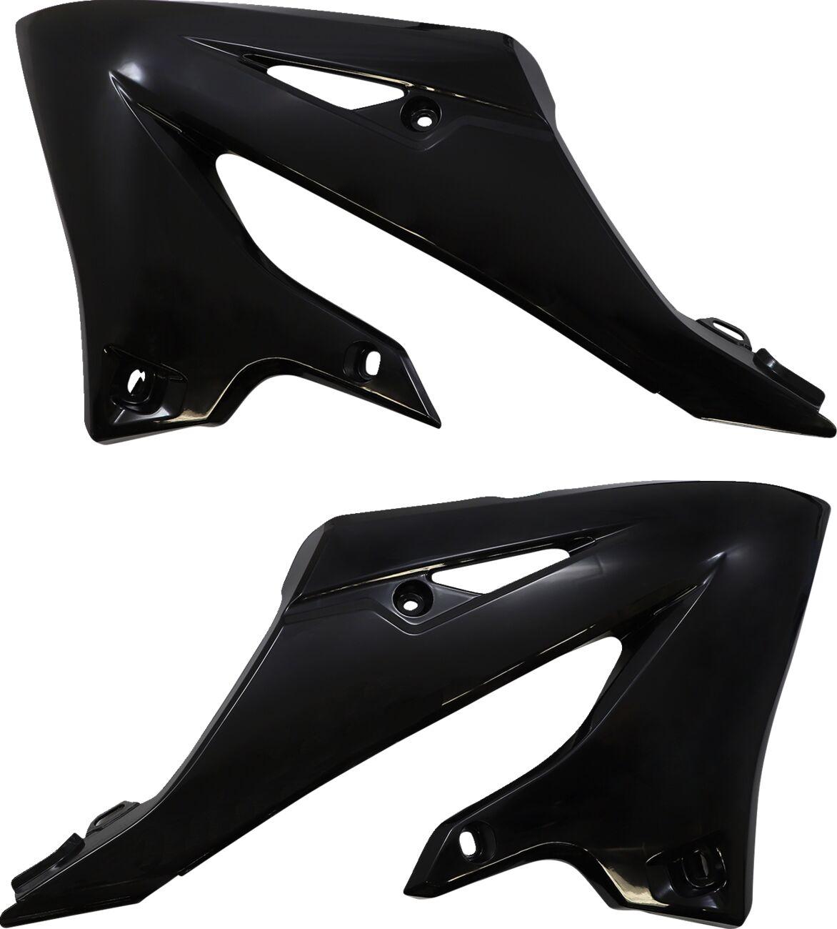 Ufo Black Ya04876#001 - Radiator Scoops For Yamaha Yz125 2022-2025