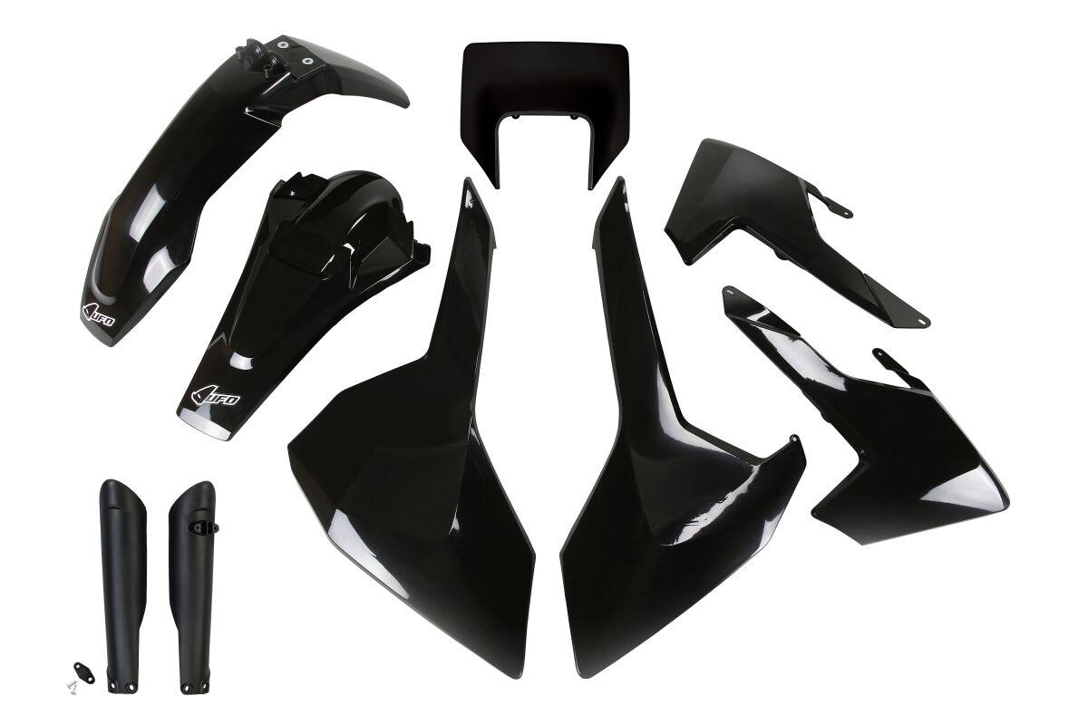 HUKIT621F@001 - UFO Plastics Kit For Husqvarna FE250 2017-2019 - Black