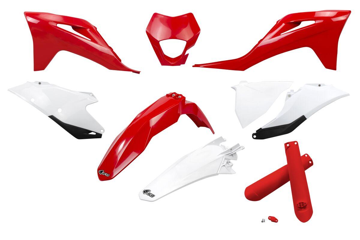 GGKIT703F@999 - UFO Plastics Kit For Gas Gas EC 250 2021-2023 - OEM/Red/White
