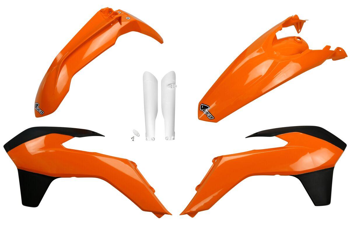 Ufo Black/Orange Ktkit516f@999 - Plastics Kit For Ktm Exc125 2014-2016
