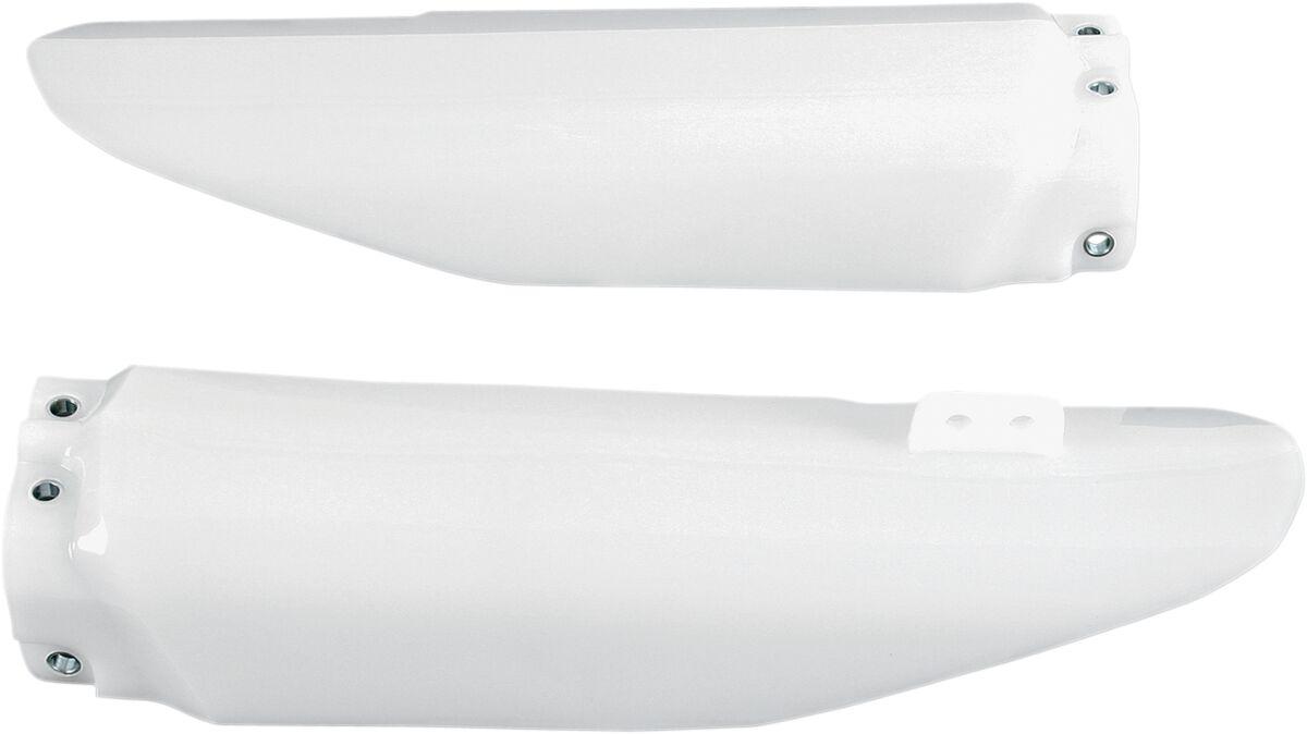 SU03907@280 - UFO Fork Guards For Suzuki RM85 2002-2018 - White