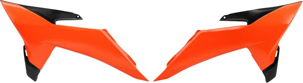 Ufo Black/Fluorescent Orange Kt05025#Fflu - Radiator Scoops For Ktm Sx125 2025-2026