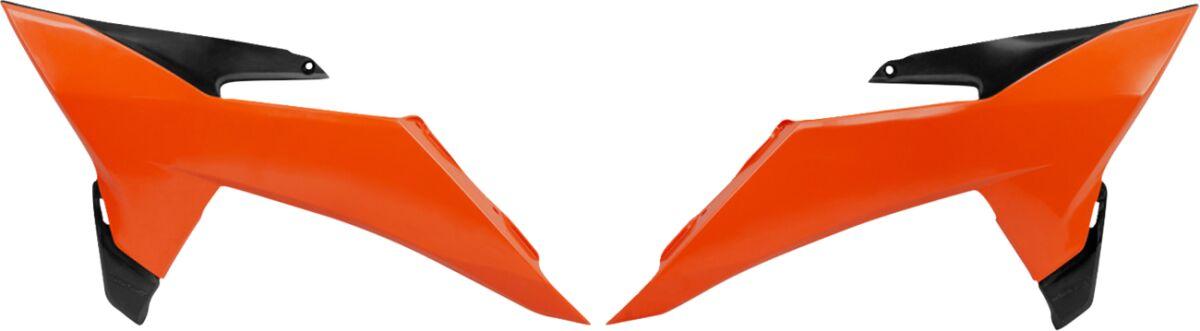 Ufo Black/Orange Kt05025#127 - Radiator Scoops For Ktm Sx125 2025-2026