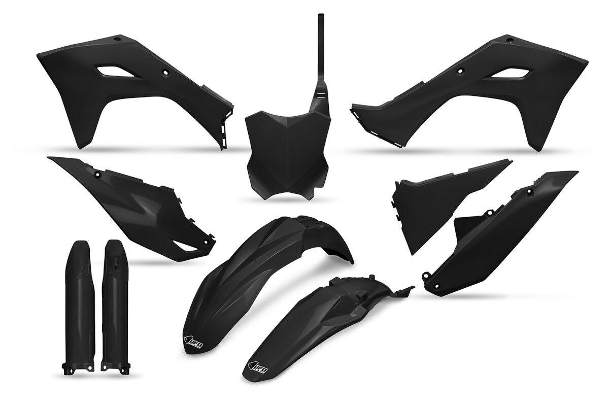 Ufo Black Kakit231f@001 - Restyled Plastics Kit For Kawasaki Kx450 2024-2025