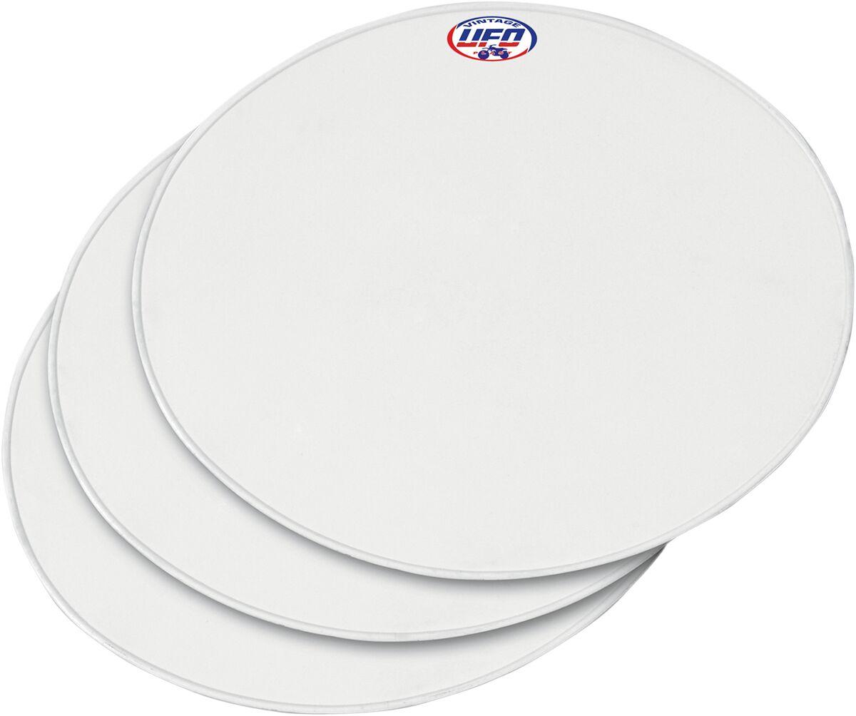 ME08049@W - UFO Vintage Universal Oval Front Number Board 3 Pack - White