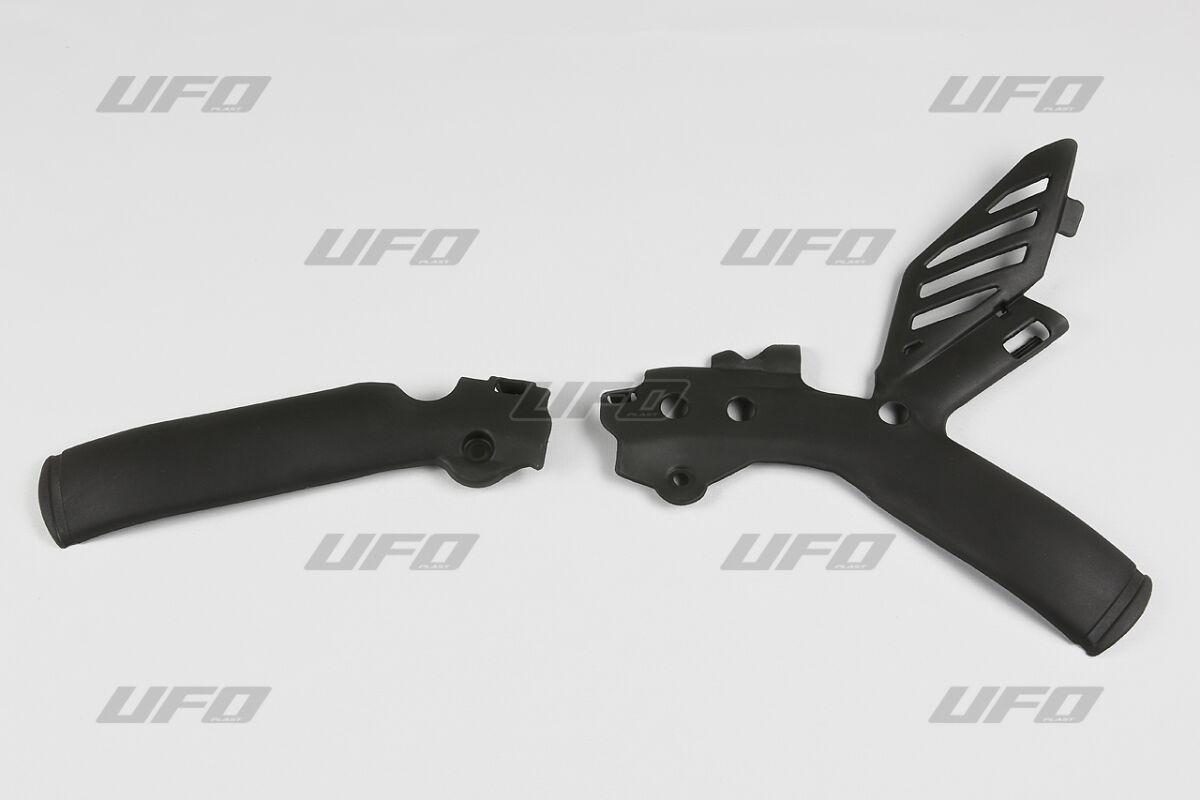 KT04001#001 - UFO Frame Guards For KTM EXC125 2008-2011 - Black