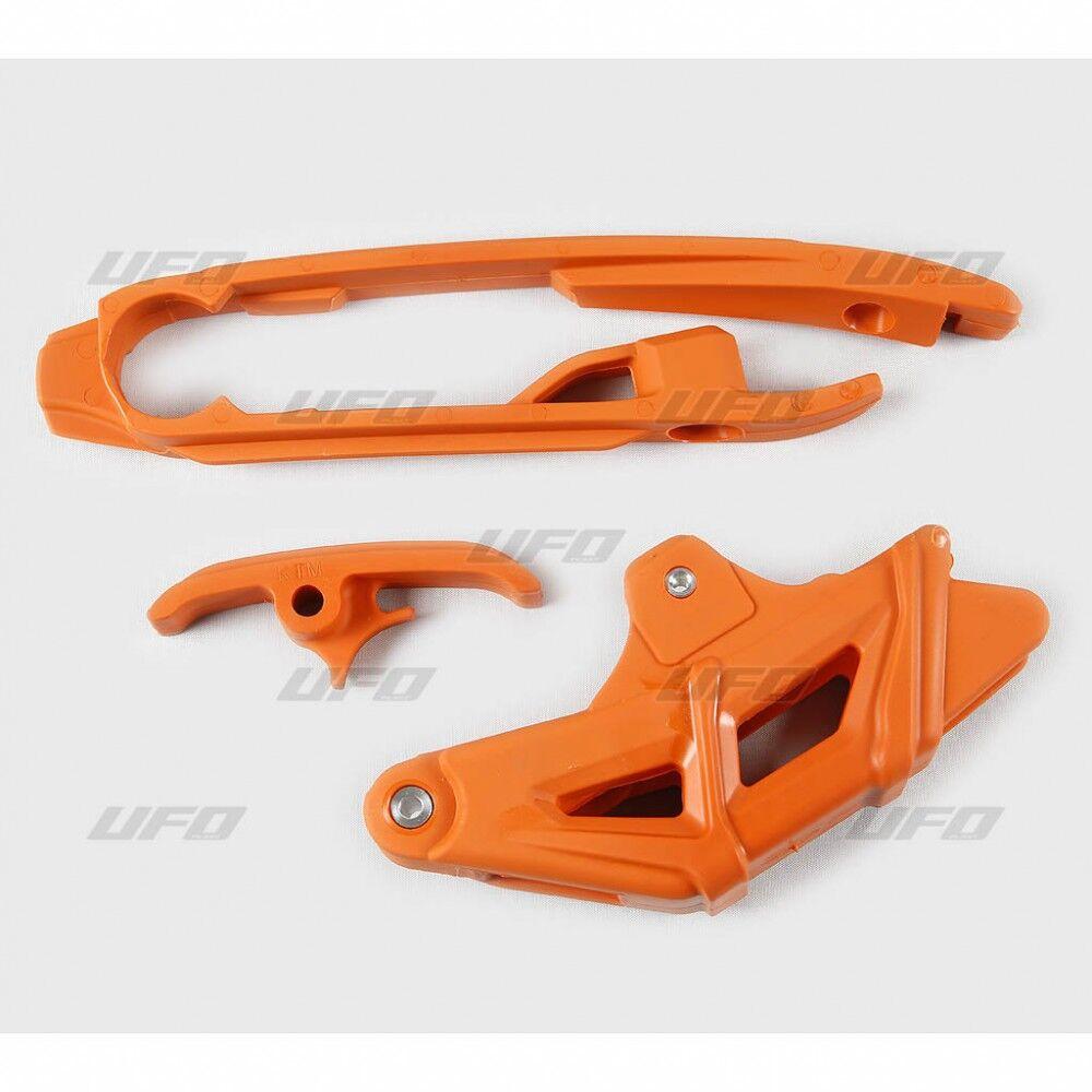 KT04067@127 - UFO Chain Guide & Chain Slider Kit For KTM SX125 2016-2022 Orange