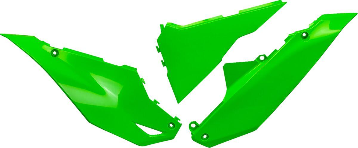 Ufo Fluorescent Green Ka04762#Aflu - Side Panels For Kawasaki Kx450 2024-2025
